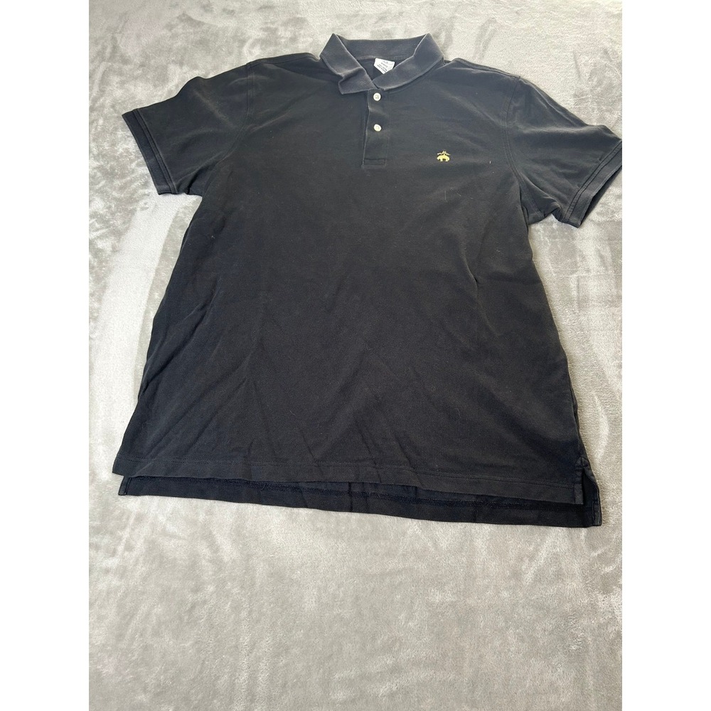 Brooks Brothers 1818 Men's XL Slim Fit Black Performance Polo 100% Cotton